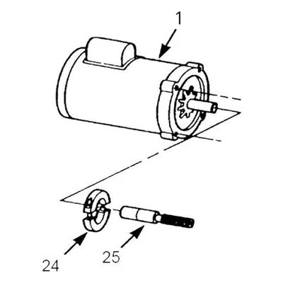 AMT Pump Repair Part 1626-093-00, 3HP 1PH 115/208-230V ODP SPCL MOTOR Kit Extended Shaft