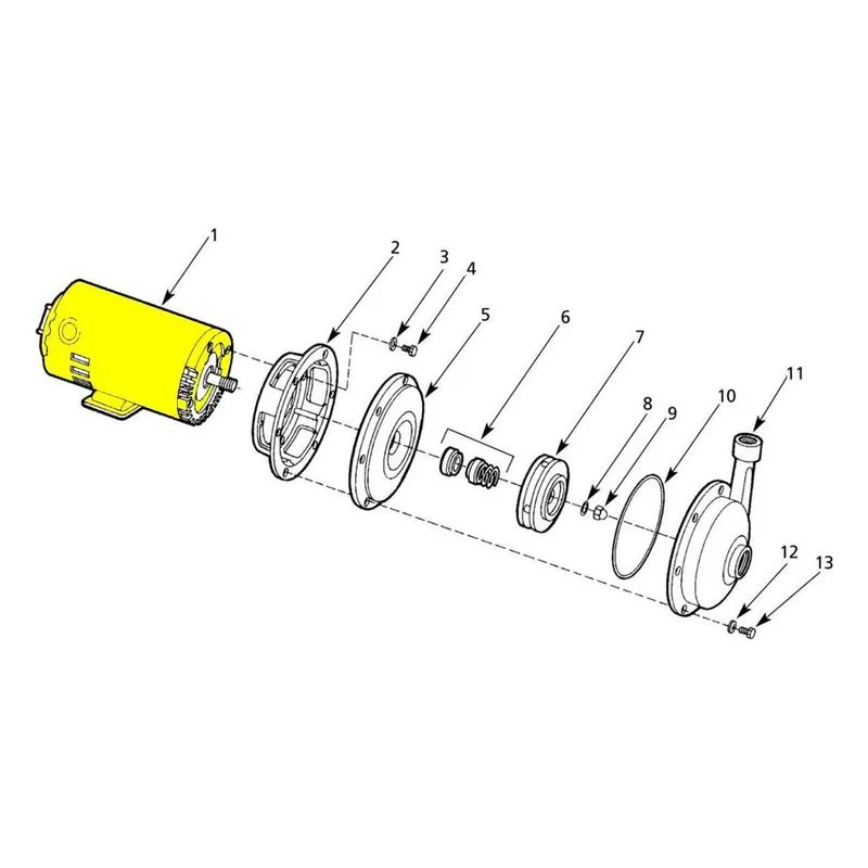 AMT Pump Repair Part 1626-308-00, 0.75HP 3PH 208-230/460/190/380V TEFC 56J MOTOR - view 2