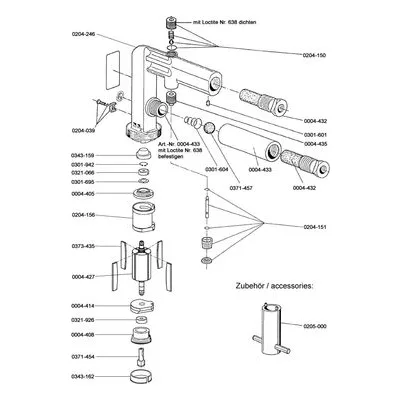 Lutz Drum Pump MD3 EX Air Motor Repair Parts Breakdown