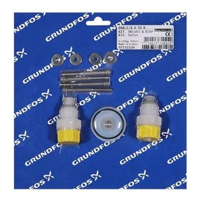 Grundfos 97751534 Dosing Pump Kits, Kit, Valve / Diaphragm SD-S-PV/V/C-2 Chemical Metering Pumps Replacement Parts
