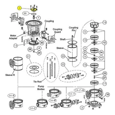 Goulds Pumps Repair Part 1K669 SEAL GLAND ESV1-5 316
