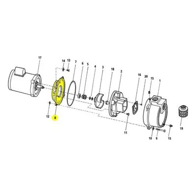 AMT Pump Repair Part 1608-011-00, ADAPTER E XCI MBV TO -01 316A-95 316B-95