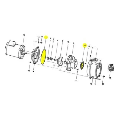 AMT Pump Repair Part 3163-300-90, BUNA GASKET/O-RING SUBGROUP KIT 316A-95 & 316B-95