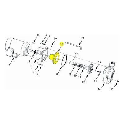 AMT Pump Repair Part 3150-025-09, CASING COVER XCI MACH
