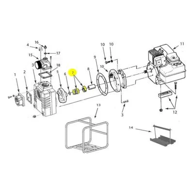 AMT Pump Repair Part 1640-163-91, 1-1/8" VITON TYPE 21 CRBN/CERAMIC SEAL KIT SUBGRP