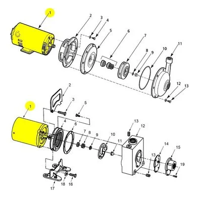 AMT Pump Repair Part 1626-024-00, 2.00HP 1PH 115/230VAC ODP 56J JET MOTOR