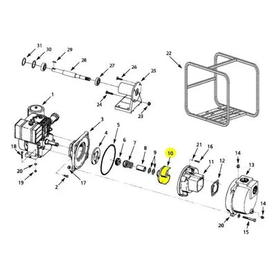 AMT Pump Repair Part 2760-010-01, IMPELLER 5.0HP GF XSS MACH