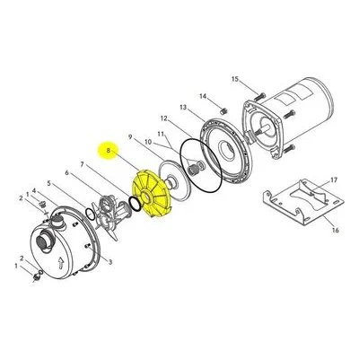 Goulds Pumps Repair Part 3K65 GUIDE VANE, JB07/JB10