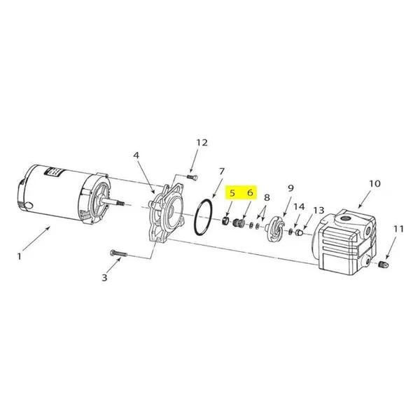 AMT Pump Repair Part 1640-161-90, 5/8" BUNA TYPE 16 CRBN/CERAMIC SEAL SUBGRP KIT