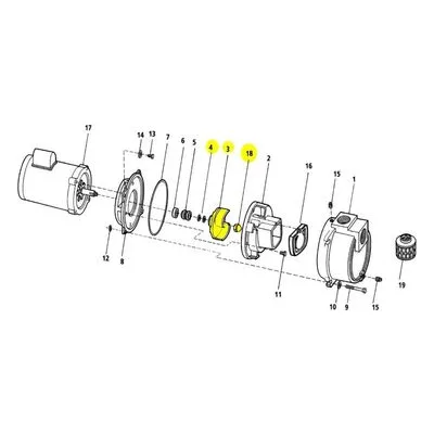 AMT Pumps 316A-011-98 3HP IMPELLER ELEC TRASH XSS SUBGRP