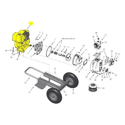 AMT Pump Repair Part 1630-050-00, HATZ 1B50U-1ES DIESEL ENGINE 1"-14 THD SHAFT E-START
