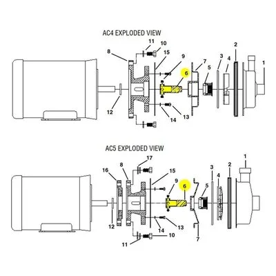 Finish Thompson A102895 Pump Repair Spare Part Shaft Adapter (includes set screws)