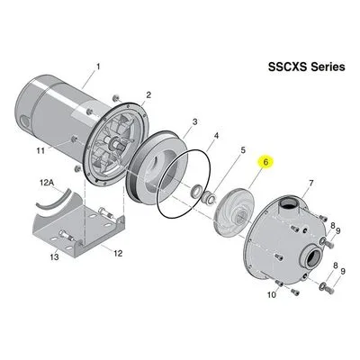 Berkeley Pump Replacement & Repair Part C105-214PCASS for Centrifugal & Irrigation Industrial Pumps Impeller