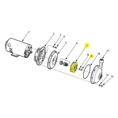 AMT Pump Repair Part 5470-010-98, IMP XSS 0.75HP 3PH SUBGRP Impeller Kit