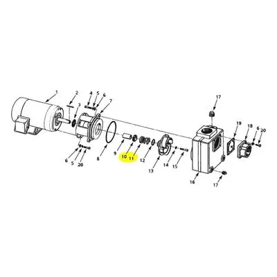 AMT Pump Repair Part 1640-163-90, 1-1/8" BUNA TYPE 21 CRBN/CERAMIC SEAL KIT SUBGROUP