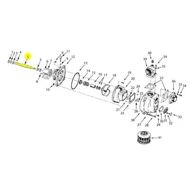 AMT Pump Repair Part 1695-060-00, AP496 ONE PIECE SHAFT 1"-THRD (GF) 3993-99