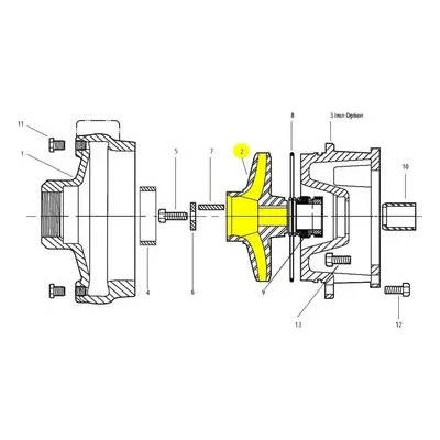 Goulds Pumps Repair Part 2K1107 IMPELLER 5.19" DIA.
