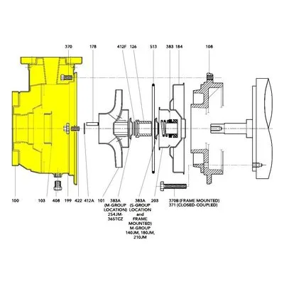 Goulds Pumps Repair Part 1L464 CASING (3X4-10)