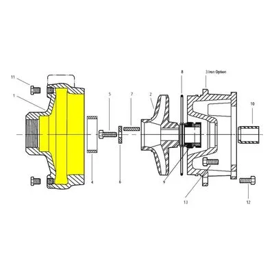 Goulds Pumps Repair Part 1K103 CASING, 3656