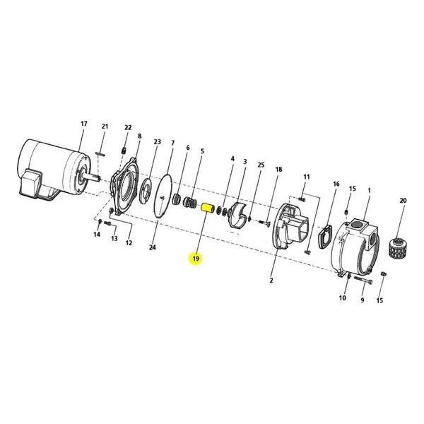 AMT Pump Repair Part 1555-142-00, Shaft Sleeve 1" ID X 2.31" L SS MBV (1lb) - Replaces 1555-140-02