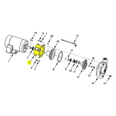 AMT Pump Repair Part 4890-031-98, ADAPTER XSS SUBGROUP FOR 315X (56J)