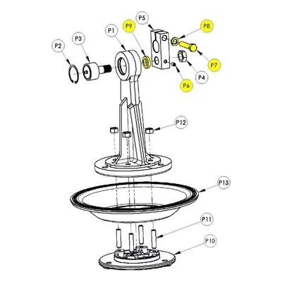 AMT Pump Repair Part 3360-094-90, 2IN CRANK KIT FOR DIAPHRAGM PUMP