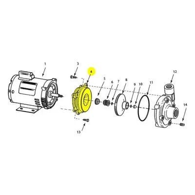 AMT Pump Repair Part 4900-030-09, ADAPTER XCI MACH 490 High Head Series