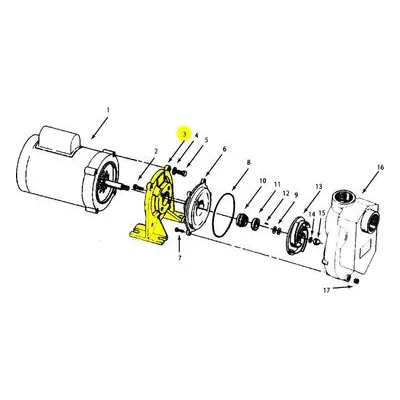 AMT Pump Repair Part 3890-032-09, ADAPTER W/FEET XCI (NO HANDLE/C-CVR )MACH