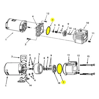 AMT Pump Repair Part 1531-000-00, #243 O-RING BUNA N (SQUARE X-SEC) 285E-95, 285E-96 & 2851