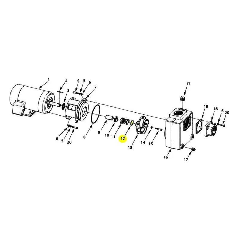 1664-000-90 AMT Impeller Shim Kit 3 Inch Self Priming Pump Repair Part Set - view 2