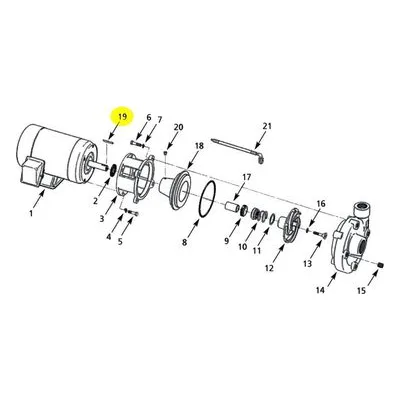AMT Pump Repair Part 1471-030-00, SHAFT KEY 3/16 X 5/32 X 1-1/4 STEEL 315 Pumps