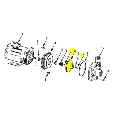 4891-012-98 AMT Pumps Repair Part IMPELLER XSS.87HP 12V SUBGROUP. A Gorman-Rupp Company.
