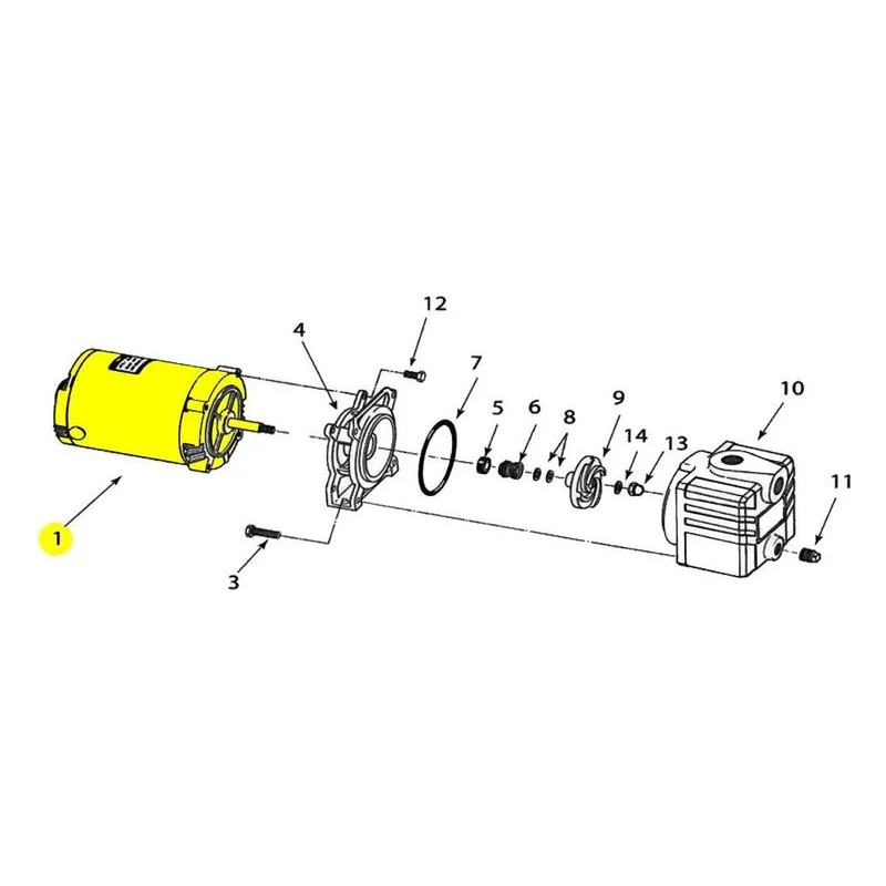1626-009-00 AMT 2852-95 & 285F-95  ODP Pump Motor Self Priming Centrifugal - view 2