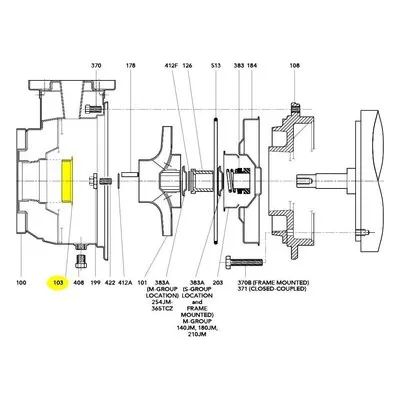 Goulds Pumps Repair Part 4L468 WEAR RING - IMPELLER