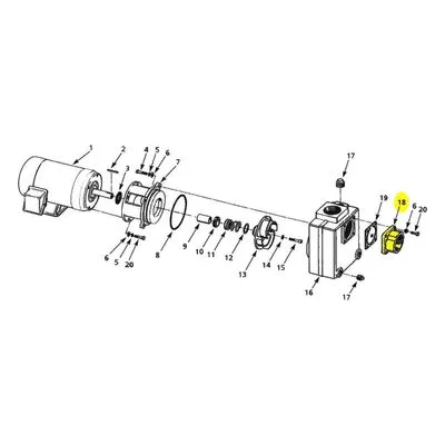 AMT Pump Repair Part 1589-000-01, 310-3XCI SUCTION PLATE MACHINED 2874-95 2875-95 2876-95