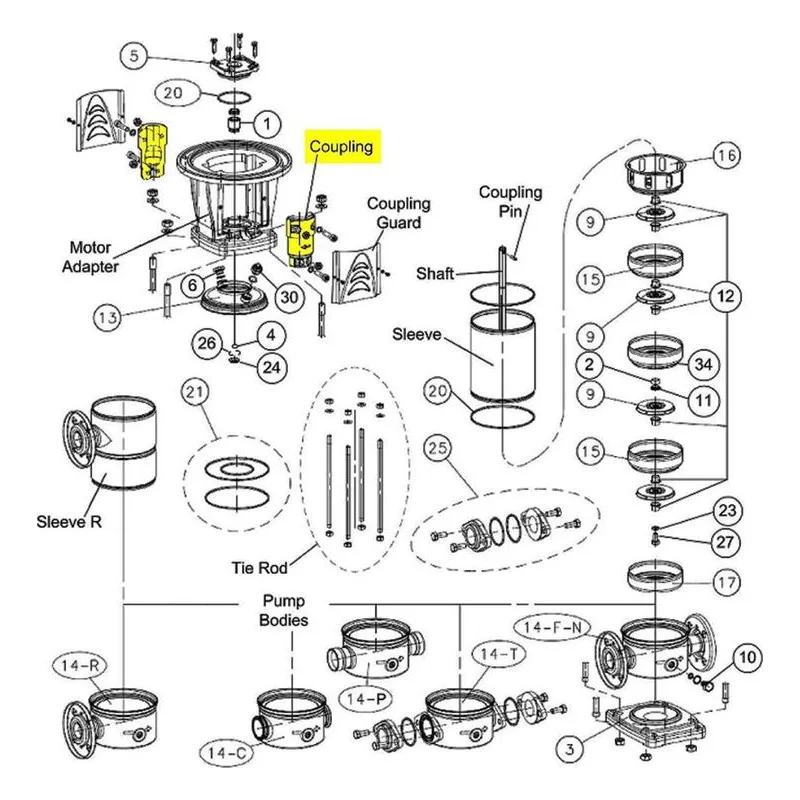 Goulds Pumps Repair Part 7K3333 COUPLING SV1-3-5 56C
