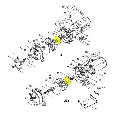 Goulds Pumps Repair Part 2K60 IMPELLER-JL07 3/4 HP