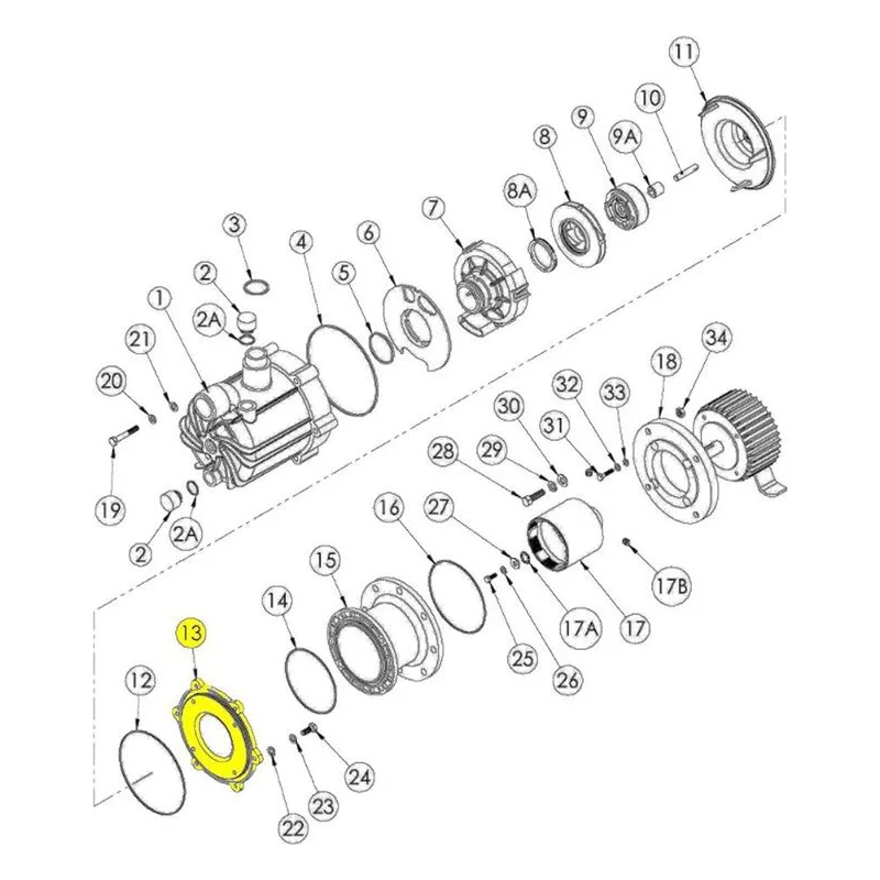 FTI 106246-1 SP10 Clamp Ring Self Priming Centrifugal Pump Repair Part - view 2