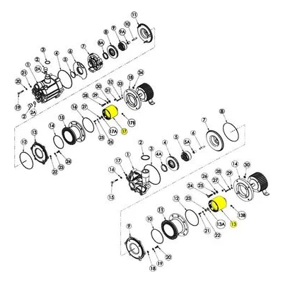 Finish Thompson 106283-4 Pump Repair Spare Part Drive Magnet Assembly with Retaining Ring (56C frame also includes set screws)