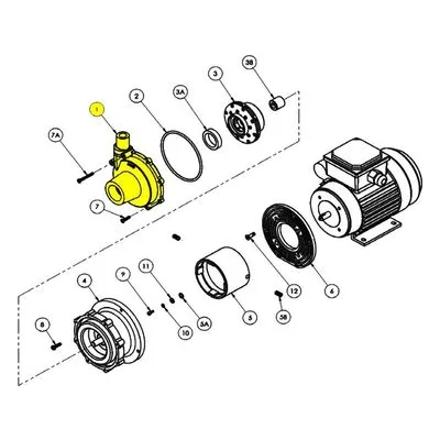 Finish Thompson A102865-8 Pump Repair Spare Part Impeller Housing with Thrust Ring & Screws