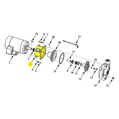 AMT Pump Repair Part 3150-033-09, ADAPTER XCI MACHINED 184/215JM 2PC STYLE