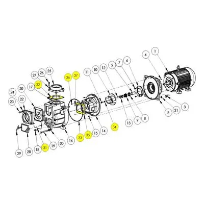 AMT Pumps 394J-300-90 BUNA GASKET/O-RING SUBGROUP