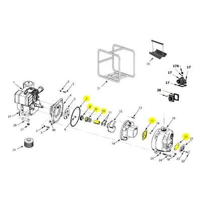 AMT Pump Repair Part S394-BSC-K0, SEAL/GASKET REBUILD KIT FOR 3" TRASH PUMP
