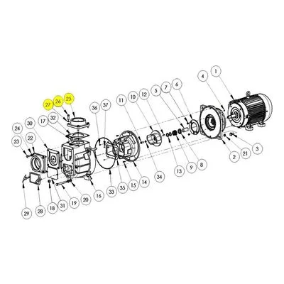 AMT Pump Repair Part 399C-080-95, 4" DISCHARGE FLANGE SUBGROUP / KIT