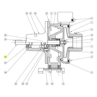 Burks Pump Part Number 20974, Shaft GNA5-1-1/4 GNA6-1-1/4