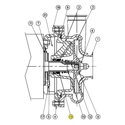 AMPCO Sanitary Pump Repair Part GS8109750, KIT 1-1/4 MC3 252 T1 SC/SC/AF, O-RING STYLE