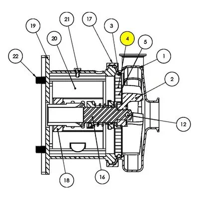 AMPCO Sanitary Pump Repair Part 114D-11-316, C114/C+114 "D" BACKPLATE