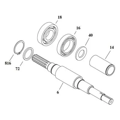 Berkeley Pumps Repair Part - KIT, SHAFT REPL B_ZQ 1-1/2"-10T SPLINE. Catalog Number: B80870. A Pentair Brand.