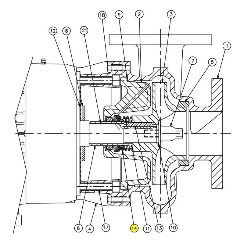 ZC2 AMPCO Sanitary Pump Repair Part GS8103410-316SS, KIT 1-1/4 ZC2 T21 CE/CA/BU **316 SS Metallics** - view 2