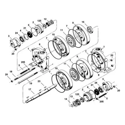 MTH Regenerative Turbine Pump Repair Parts, 1-1006-01-007 Cover - Inlet & Discharge, Cast Iron.
